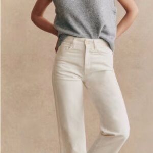 Sezane Cream Straight Leg Jeans